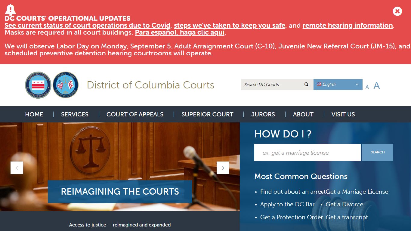 DC Courts Homepage | District of Columbia Courts